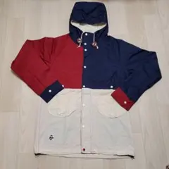 チャムスマウンテンパーカー L ネイビー レッド
