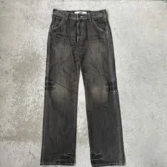 archive EDWIN black denim pants y2k