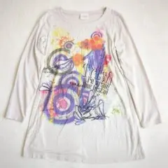 派手柄✨アート 水彩画 ペイント グラフィック プリント Tシャツ 38