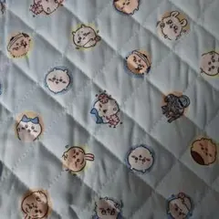 ちいかわ　キルティング生地　水色　はぎれ