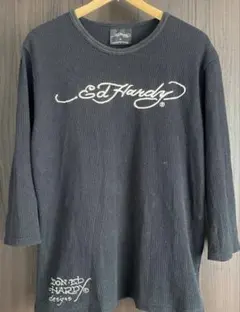 Ed Hardy 七分袖 カットソー ブラック