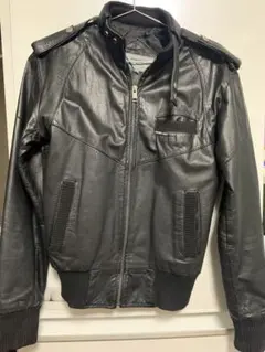 MEMBERS ONLY レザー 本革 シングルライダースジャケット XL 古着 古着 U.S MADE CO. ライナー付き シングルライダースジャケット