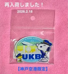 【神戸空港　限定品】スヌーピー　アクリルマグネット（街並み）