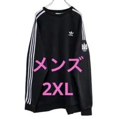 古着♥️アディダスオリジナルス　メンズ　2XLトレーナー　裏起毛　韓国