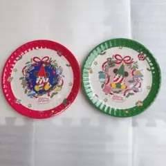 ディズニー　クリスマス　リルリンリン　プレート　２枚セット