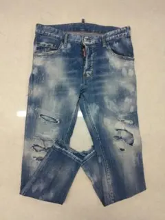 DSQUARED2 デニムパンツ ブルー ダメージ加工 サイズ46