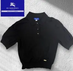 BURBERRY BLUE LABEL 半袖ニット ブラック 38