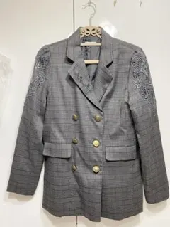 axes femme アクシーズファム ジャケット アウター グレー チェックのサムネイル