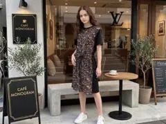 【極美品】LOUIS VUITTON シルク 切替 ワンピース L 国内正規品のサムネイル