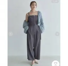 ♪新品♪アダムエロペ コクーンロンパース ベルト付きグレーサロペット 