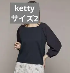 ketty 異素材切り替えボリュームカットソー 手洗い可 サスティナブル素材使用