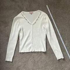 TOCCA ホワイト カーディガン M ビジュー