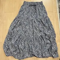花柄 ロングフレアスカートのサムネイル