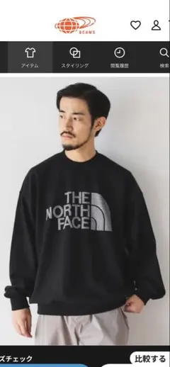 THE NORTH FACE 黒 スウェット M