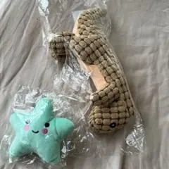 2個セット ペット用おもちゃ 噛むおもちゃ 恐竜 星 ダイナソー スターのサムネイル