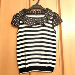 美品 ロイスクレヨン ボーダー・ドットデザイン 半袖カットソーのサムネイル