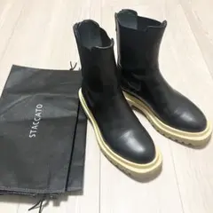最終値下 STACCATO サイドゴア タンクソール ショートブーツ 23cm