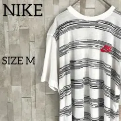【美品】古着 NIKE 半袖Tシャツ Mサイズ ホワイト ボーダー柄のサムネイル