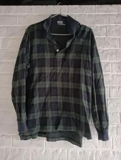 ポロ・ラルフ・ローレン 長袖シャツ グリーン・ネイビーチェック