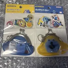 パペットスンスン　ポップデコパーティー　プチパース　フレークシール　2種セット