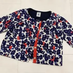 プチバトー　カーディガン　12m 74cm 花柄