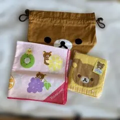 リラックマのハンドタオルと弁当袋セット