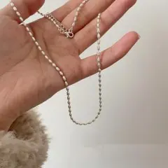 大人可愛い S925 華奢ボールチェーン 韓国風 ネックレス 上品 可憐 人気