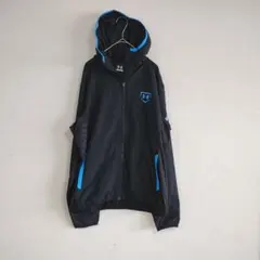 【Under Armour 】フード付きナイロンジャケットブラック Mブルー