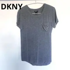 DKNY ダナキャラン　Tシャツ グレー　鋲ポケットのサムネイル