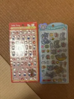 ハローキティ・トムとジェリー ポップシール2シートセット