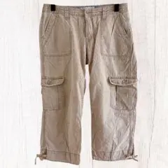 LEVI'S ベージュ コットン混紡 カーゴパンツ クロップ丈 【4】　ズボン