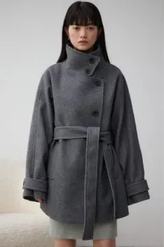 【新品未使用】AZUL BY MOUSSY ウォッシャブル ミディコート グレー