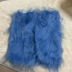 レッグウォーマー 青色