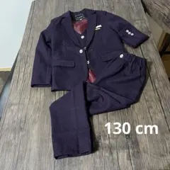 【3点セット】Luobo BeiBeiチェックフォーマルスーツ パープル 130