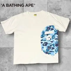 A BATHING APE》Tシャツ 半袖 マルチカモ柄 ホワイト M - メルカリ