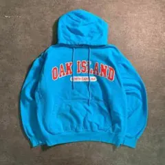 6AS6【ESY SURF CO】スウェット　パーカー　刺繍　水色　古古着のサムネイル