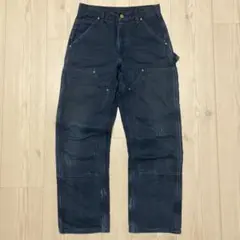 Carhartt ダブルニー 28×30 w28 ブラック USA製