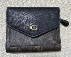 【美品】コーチ　三つ折り財布　ホースアンドキャリッジ