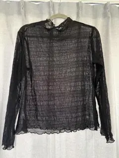 GU ブラック　シースルー長袖