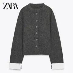 ZARA コンビニットカーディガン Mサイズ