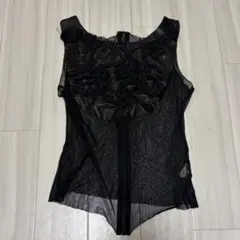 【希少90s】ドルチェアンドガッバーナ　立体フラワー シルクブラキャミソール 希少90s】ドルチェアンドガッバーナ 立体フラワー シルクブラ