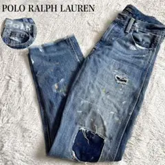希少 RALPH LAUREN M位 00's ワイドデニム ペイント パッチ 希少 RALPH LAUREN M位 00's ワイドデニム ペイント パッチ - メルカリ