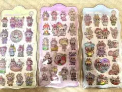 【新年価格】オーロラ ラブブ ぷくぷくシール 3Dシール 3枚セット