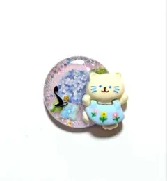 2点セット♡ねこ＆うさぎレジンヘアゴムブローチ - メルカリ