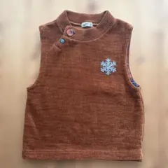 【RAG MART】スノーフレーク刺繍 ベスト 120cm