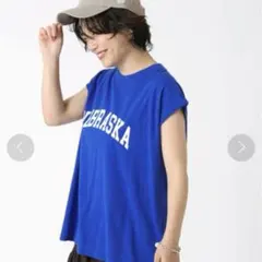 ブルーB.C STOCK シンプリシティエ　カレッジロゴTシャツ　ベイクルーズのサムネイル
