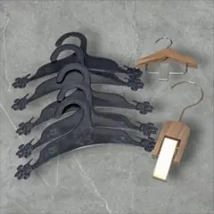 犬用 ペット用 プラスチック ハンガー 【М】木製　ミニハンガー　7個セット