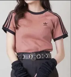 adidas Originals リブTシャツ ピンク