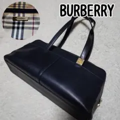 【希少】BURBERRY 肩がけ トートバッグ レザー ノバチェック ゴールドのサムネイル