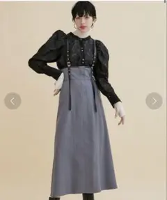 INella ウエストマークサスペンダースカート　2wayのサムネイル